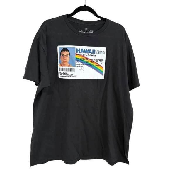 Ripple Junction x Superbad McLovin Driver's License Tee Shirt Men's Size 2X - Picture 1 of 5
